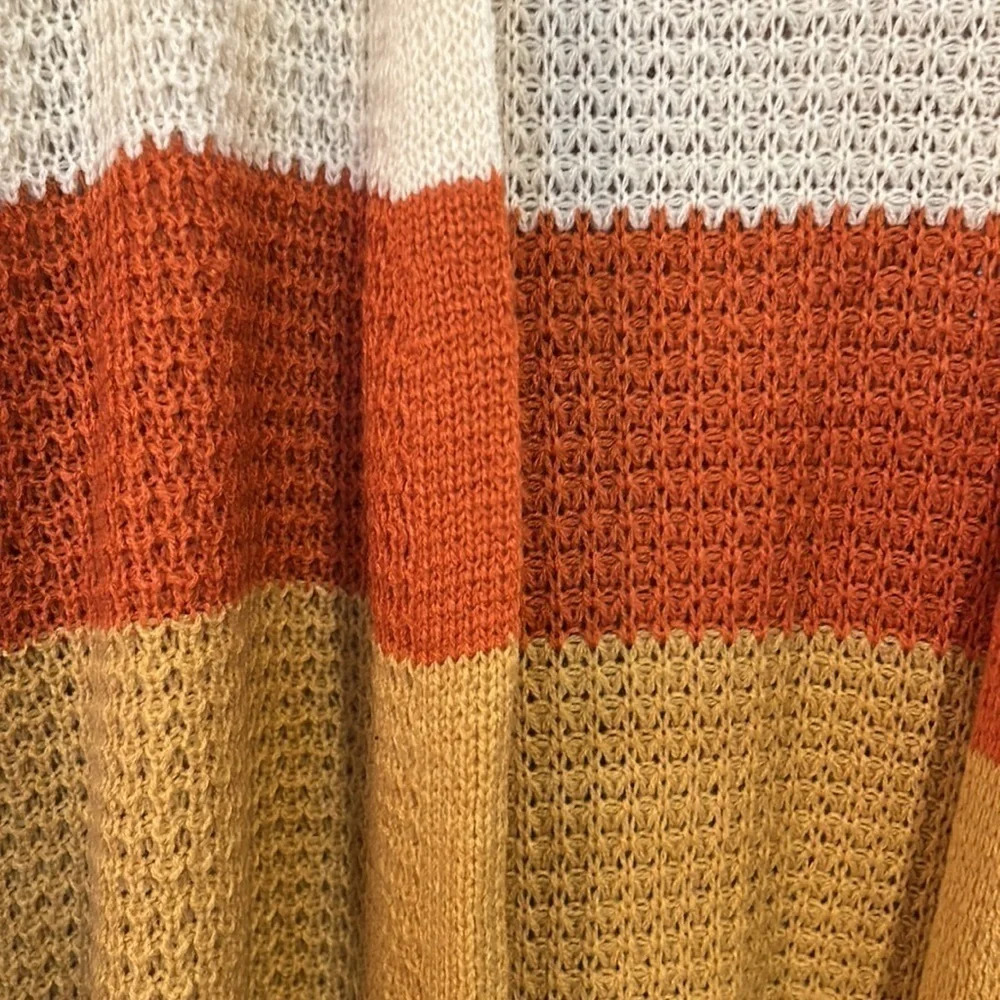 Umgee Knit Open Front Stripe Colorblock Sweater C… - image 4